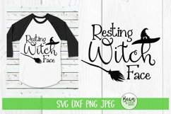 Resting Witch Face Halloween SVG Product Image 1