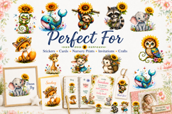 Pastel Coastal Summer Watercolor Clipart Bundle Product Image 3