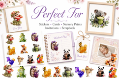 Whimsical Animal Watercolor Clipart Bundle Product Image 3