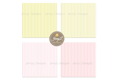 Pastel Stripes Digital Papers, Pastel Colored Background Product Image 3