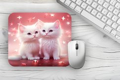 Cute Cat Mousepad Sublimation Design, Animal Mousepad PNG Product Image 1