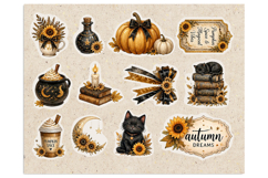 Magic Autumn. Stickers design PNG Product Image 2