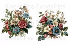 Flowers, Ephemera, PNG, Junk Journal, Vintage, clipart Product Image 3