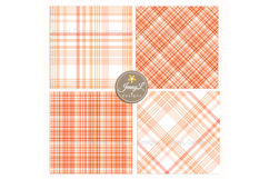 Pastel Peach Plaid Digital Papers Product Image 4
