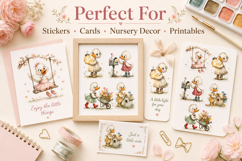 Back to School Duckling Clipart Bundle, Cute School Duck PNG Product Image 3