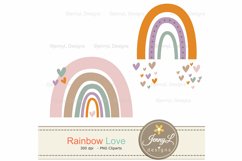 Rainbow Love Seamless Digital papers and Clipart Product Image 3