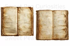 Books, Ephemera, PNG, Junk Journal, Vintage, clipart 2 Product Image 2