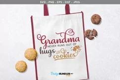 Grandma Never Runs Out of Hugs or Cookies - svg, printable Product Image 1