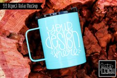 Teal Stainless Steel Mug Camping Mockup | Stylized Photo Product Image 1
