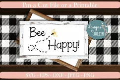 Bee Happy SVG, DXF, PNG Product Image 3