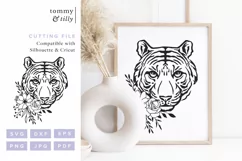 Flower Tiger SVG Cut File for Cricut and Silhouette Product Image 3