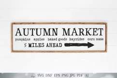 Autumn Market SVG | Vintage Sign SVG | Distressed Design Product Image 1
