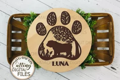 English Bulldog Paw sign svg dxf pdf cut out template Product Image 3