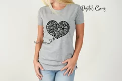 Butterfly heart paper cut design SVG / DXF / EPS / PNG files Product Image 2