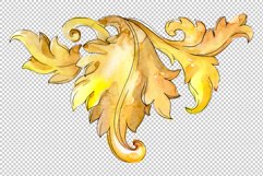 Gold monograms Watercolor png Product Image 3