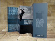 8.5x14&quot; Five-panel accordion mockups Product Image 1