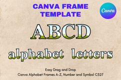 Canva Letters Frame Alphabet Template Font Add Photo_C327 Product Image 1