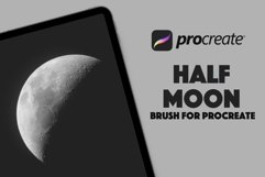 Half Moon Procreate Stamp Brush Product Image 1