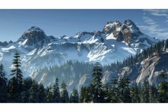 winter snowy mountain peaks Product Image 1