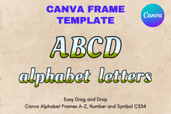 Canva Letters Frame Alphabet Template Font Add Photo_C334 Product Image 1