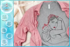 Rosie The Riveter Baby Girl Daughter SVG Product Image 1