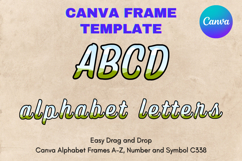 Canva Letters Frame Alphabet Template Font Add Photo_C338 Product Image 1