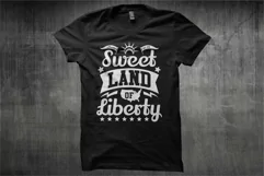 Typography American Themes - Sweet Land Of Liberty Product Image 1