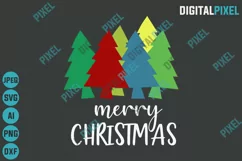 Merry Christmas SVG PNG JPEG AI DXF Circut Cut Silhouette 3 Product Image 2