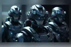 Trio of Steel Warriors Robot Military at the Ready 85 Product Image 2