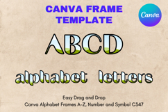 Canva Letters Frame Alphabet Template Font Add Photo_C347 Product Image 1