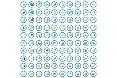 100 startup icons set, isometric 3d style Product Image 1