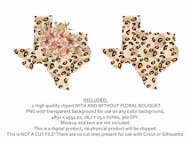 Texas png files for sublimation. Leopard Texas clipart- png Product Image 4