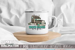 Truck Driver Wife | Leopard Semi Truck Sublimation Design Product Image 3