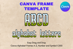 Canva Letters Frame Alphabet Template Font Add Photo_C350 Product Image 1