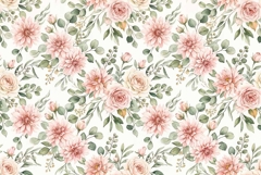 Watercolor Seamless Floral Pattern Mother's Day Product Image 1