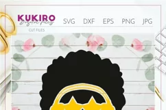 Afro Funky Woman SVG - Afro hair silhouette cut file Product Image 2