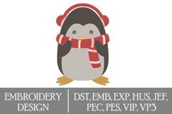 Penguin Machine Embroidery Design Product Image 1