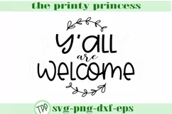 Yall are Welcome svg, welcome yall svg design file png Product Image 2