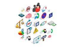 Comfy icons set, isometric style Product Image 1