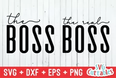 Mommy and Me SVG| The Boss | The Real Boss | Shirt Design Product Image 2