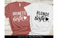 Besties SVG, blonde SVG, Brunette svg, Best Friend SVG Product Image 1