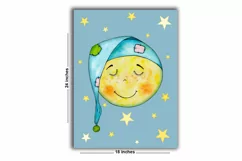 Sleeping Moon Nursery Art | Set of 3 Prints | Dream Big Product Image 4