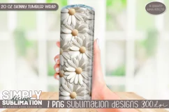 3D Seamless Sublimation Skinny Tumbler Wrap| 20oz | Png Product Image 2