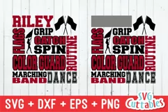 Color Guard SVG | Color guard Subway Art | Shirt Design Product Image 1
