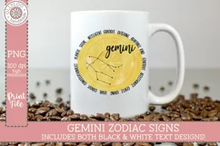 Gemini Zodiac Sign with Personality Traits for Sublimation Product Image 3