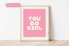 Groovy You Go Girl Printable Wall Art Product Image 1