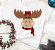Christmas svg Girl Moose face svg, camping svg, outdoor svg Product Image 2