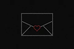 Love Letter Envelope SVG File TRIO Plus Sketch & Rhinestone Product Image 3