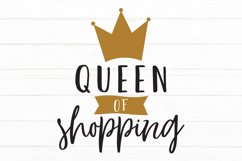 Queen of shopping Svg Cut File Crown Clipart Product Image 3