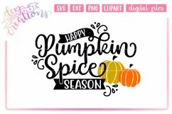Happy Pumpkin Spice Season - SVG DXF PNG Cut file Product Image 1